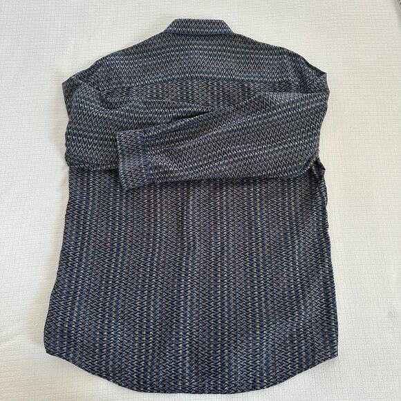 Vintage Jhane Barnes Geometric Pattern Men's Casual Button Down Shirt Size M - Picture 3 of 8